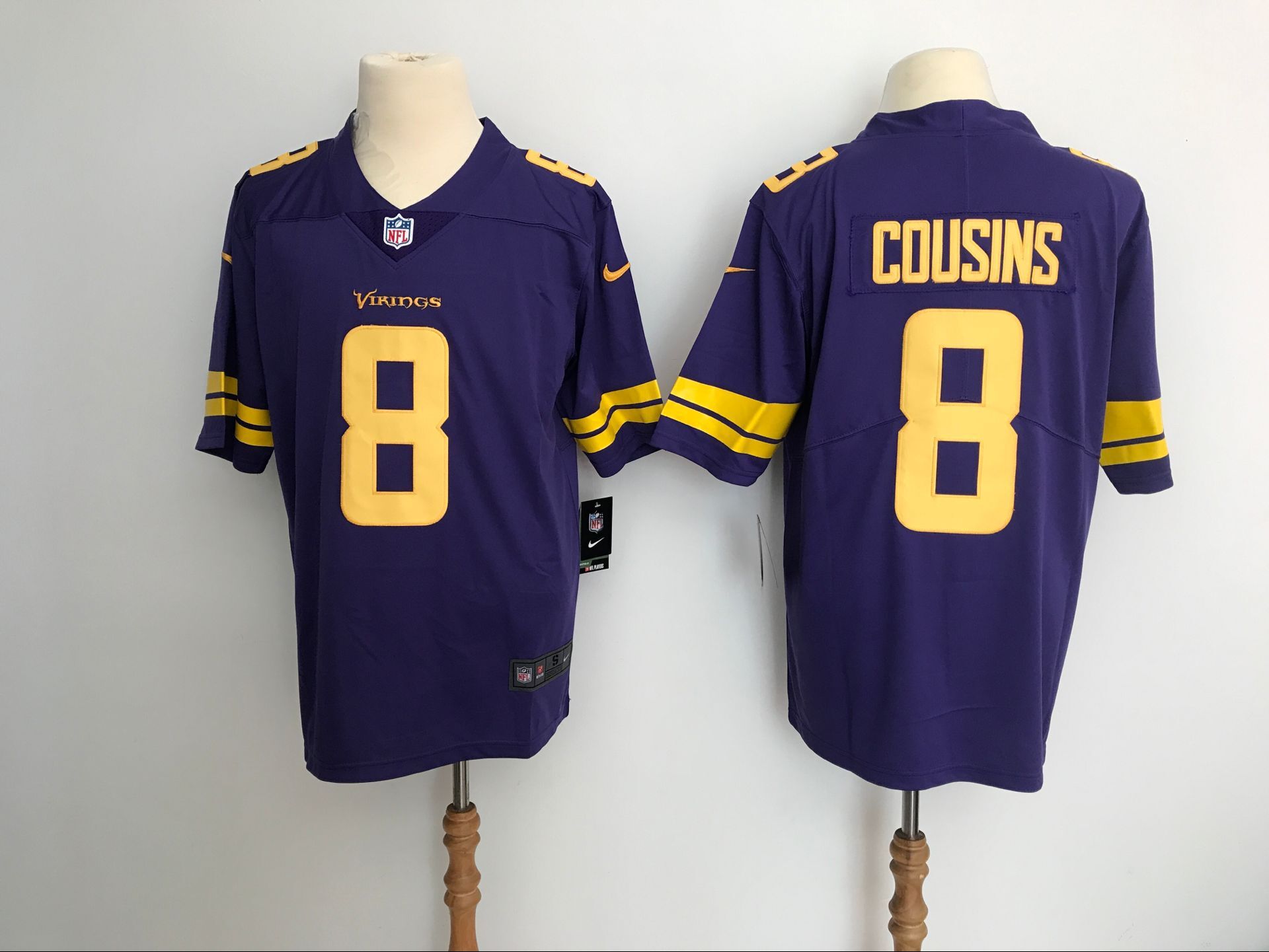Men Minnesota Vikings #8 Cousins Purple Yellow Nike Vapor Untouchable Limited NFL Jerseys->san francisco 49ers->NFL Jersey